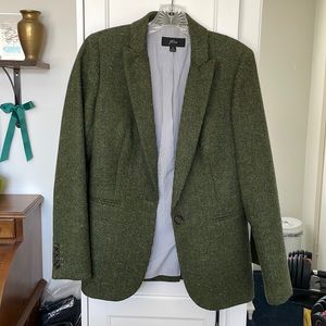 J.Crew Green Tweed Blazer